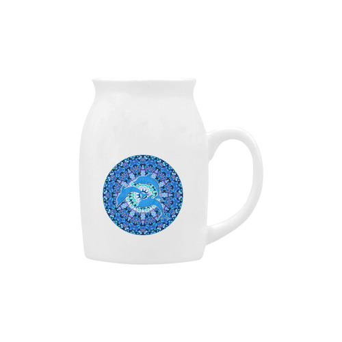 Mandala Magic Blue JUMPING DOLPHINS Milk Cup (Small) 300ml