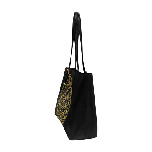 FLOWER OF LIFE gold Euramerican Tote Bag/Large (Model 1656)