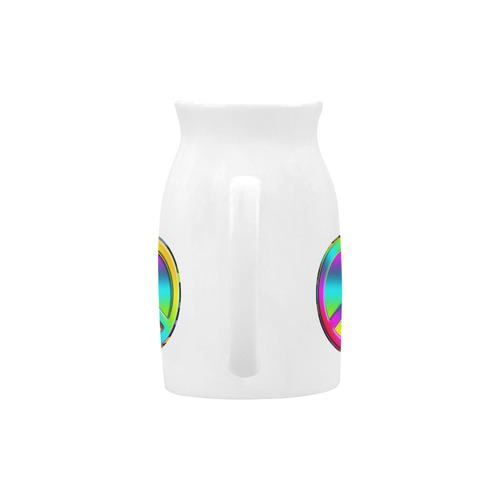 Neon Colorful PEACE pattern Milk Cup (Large) 450ml