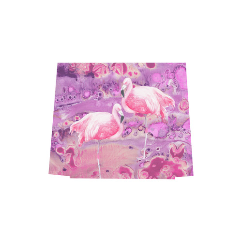 Flamingos Batik Paint Background Pink Violet Euramerican Tote Bag/Small (Model 1655)