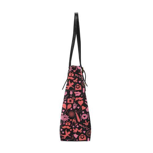 Pink Love Euramerican Tote Bag/Small (Model 1655)