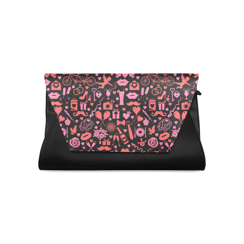 Pink Love Clutch Bag (Model 1630)