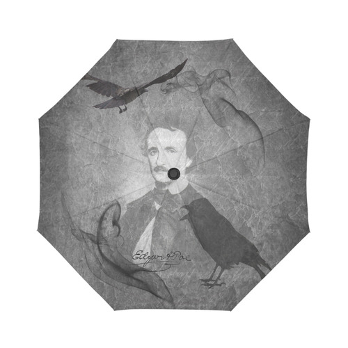 E.A. Poe - The Raven Vintage Collage Auto-Foldable Umbrella (Model U04)