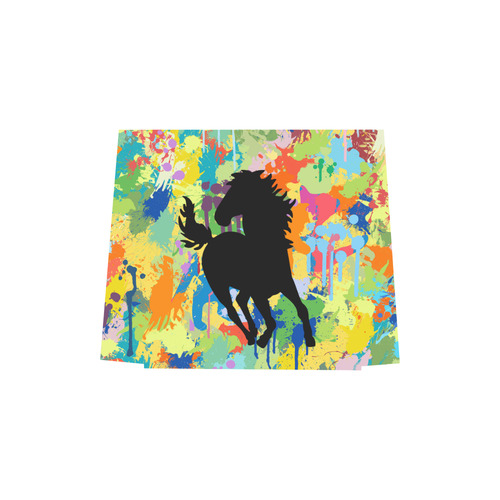 Horse Shape Template Colorful Splash Euramerican Tote Bag/Small (Model 1655)