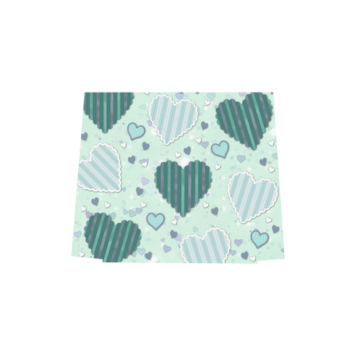 Mint Green Patchwork Hearts Euramerican Tote Bag/Small (Model 1655)