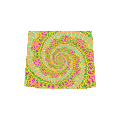 FLOWER POWER SPIRAL SUNNY orange green yellow Euramerican Tote Bag/Small (Model 1655)