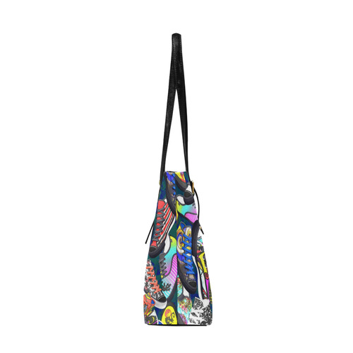 A pile multicolored SHOES / SNEAKERS pattern Euramerican Tote Bag/Large (Model 1656)