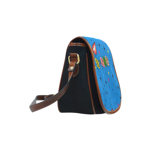 Smile by Popart Lover Saddle Bag/Small (Model 1649)(Flap Customization)