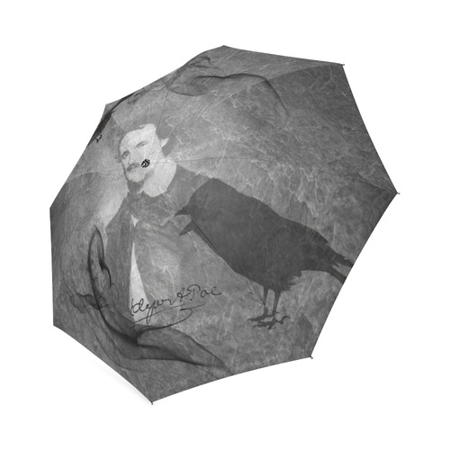 E.A. Poe - The Raven Vintage Collage Foldable Umbrella (Model U01)