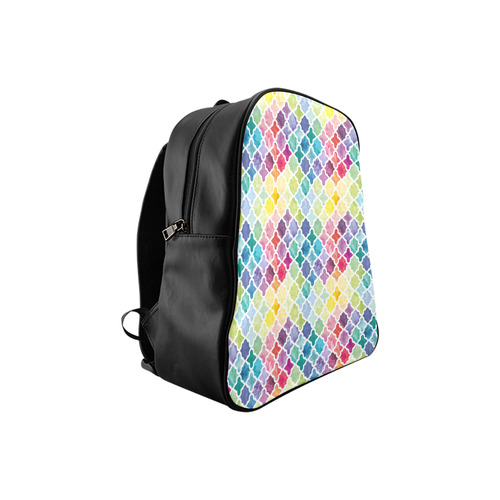 watercolor pattern School Backpack (Model 1601)(Small)