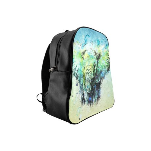 watercolor elephant School Backpack (Model 1601)(Small)