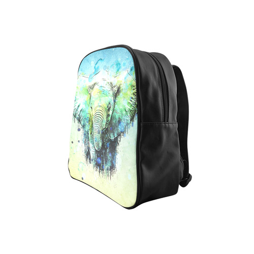 watercolor elephant School Backpack (Model 1601)(Small)