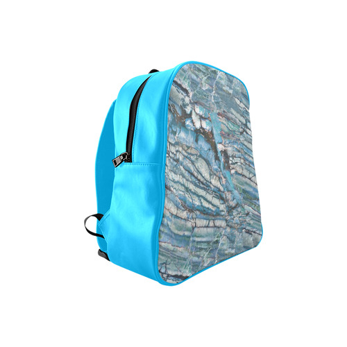 Italian Marble,Taekwood Blu, blue School Backpack (Model 1601)(Small)
