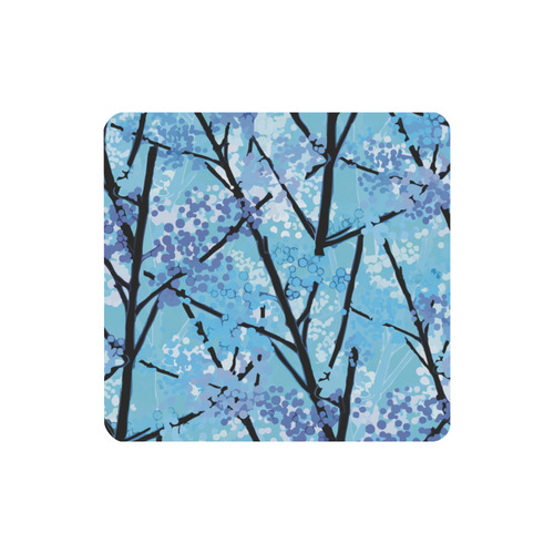 Abstract Geometric Blue Tree Nature Women's Clutch Purse (Model 1637)