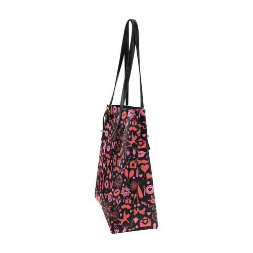 Pink Love Euramerican Tote Bag/Small (Model 1655)
