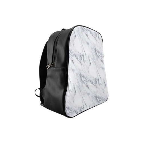 italian Marble,white,Trieste School Backpack (Model 1601)(Small)