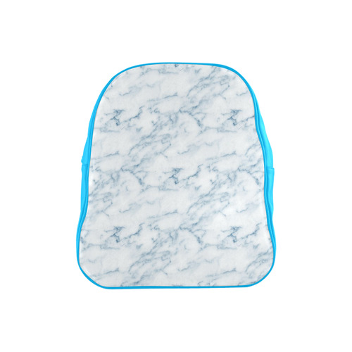 Italian Marble,Rimini Blu,white,blue School Backpack (Model 1601)(Small)