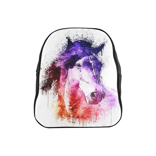 watercolor horse School Backpack (Model 1601)(Small)