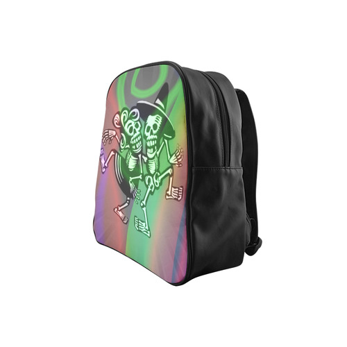 lets dance - Skulls colorful School Backpack (Model 1601)(Small)