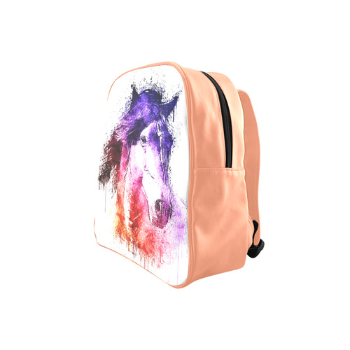 watercolor horse School Backpack (Model 1601)(Small)