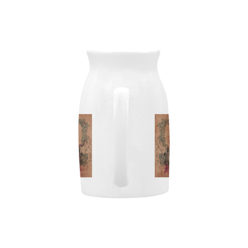 Amazing horse with flowers Milk Cup (Large) 450ml