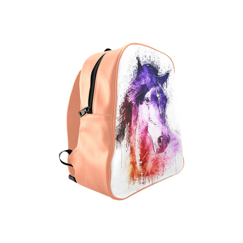 watercolor horse School Backpack (Model 1601)(Small)