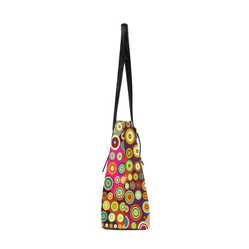 Multicolored RETRO POLKA DOTS pattern Euramerican Tote Bag/Large (Model 1656)