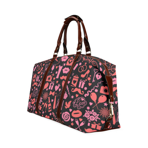 Pink Love Classic Travel Bag (Model 1643) Remake