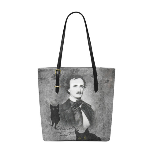 E.A. Poe - The Black Cat Vintage Collage Euramerican Tote Bag/Small (Model 1655)