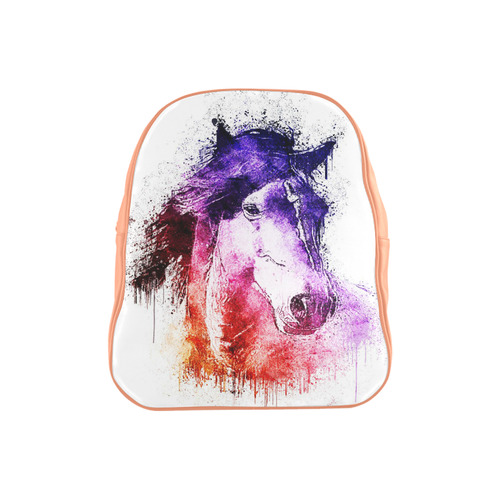 watercolor horse School Backpack (Model 1601)(Small)