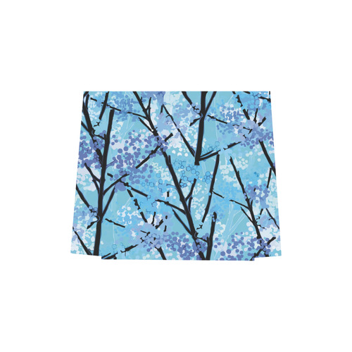 Abstract Geometric Blue Tree Nature Euramerican Tote Bag/Small (Model 1655)