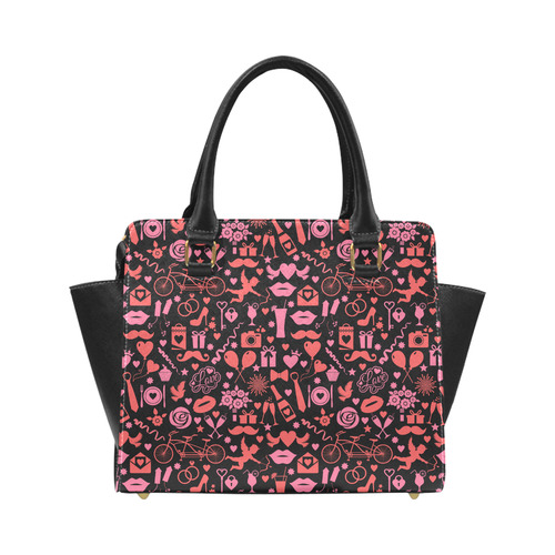 Pink Love Classic Shoulder Handbag (Model 1653)