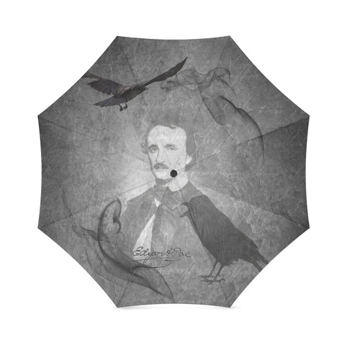 E.A. Poe - The Raven Vintage Collage Foldable Umbrella (Model U01)