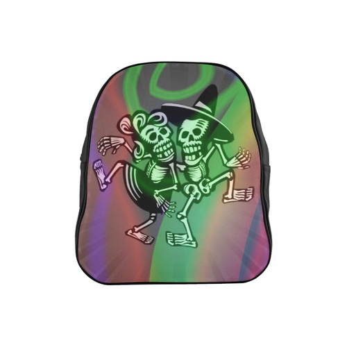 lets dance - Skulls colorful School Backpack (Model 1601)(Small)