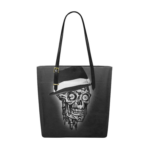 Elegant Skull with hat,B&W Euramerican Tote Bag/Small (Model 1655)