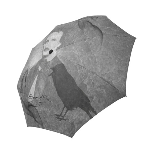 E.A. Poe - The Raven Vintage Collage Auto-Foldable Umbrella (Model U04)