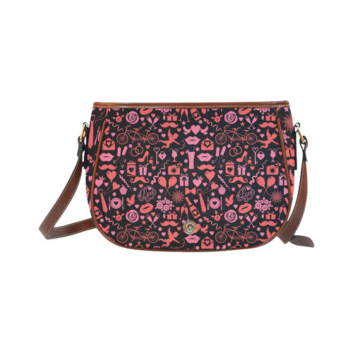 Pink Love Saddle Bag/Large (Model 1649)