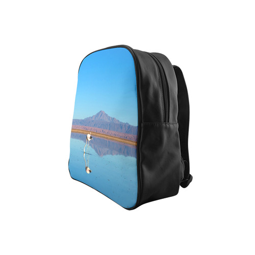 Mirrored Flamingo School Backpack (Model 1601)(Small)