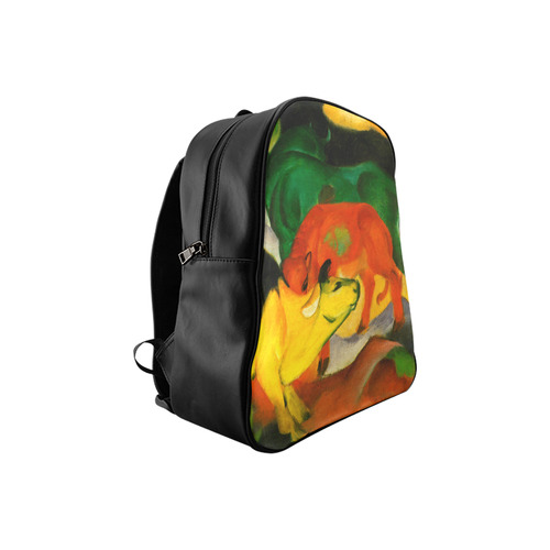 Red Yellow Green Cows by Franz Marc School Backpack (Model 1601)(Small)