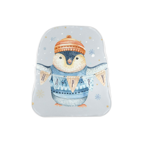 cute penguin, christmas School Backpack (Model 1601)(Small)