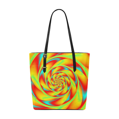 CRAZY POWER SPIRAL - neon colored Euramerican Tote Bag/Small (Model 1655)