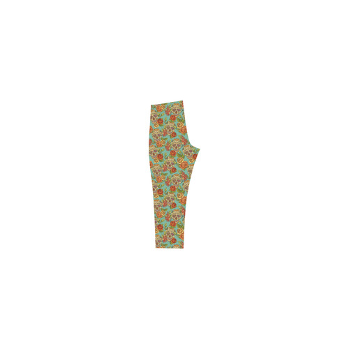 sugar skull pattern Capri Legging (Model L02)