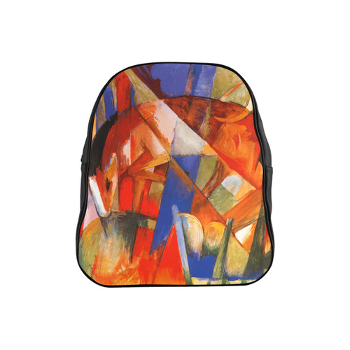 Fantasy Animal (horse) by Franz Marc School Backpack (Model 1601)(Small)