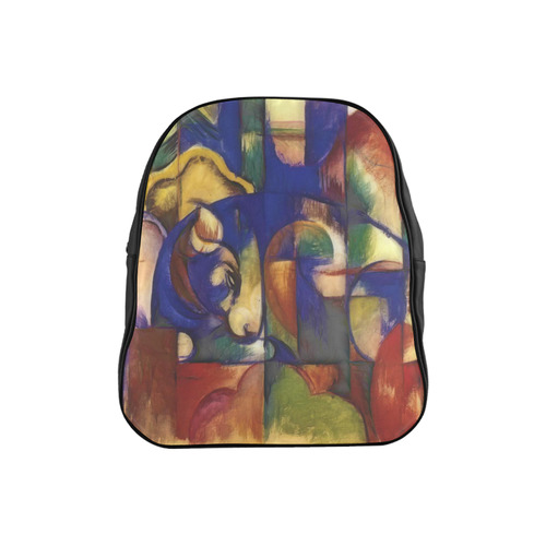 The resting bull by Franz Marc School Backpack (Model 1601)(Small)