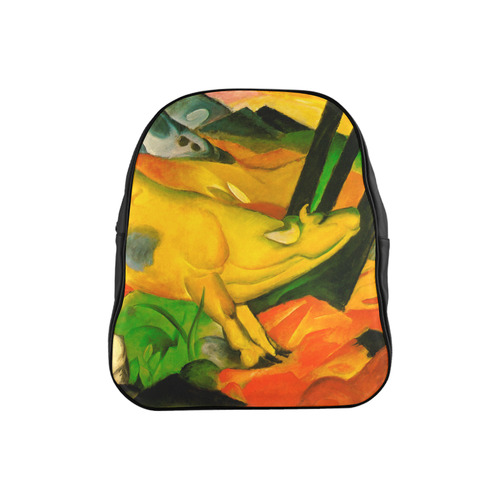 The Yellow Cow by Franz Marc School Backpack (Model 1601)(Small)