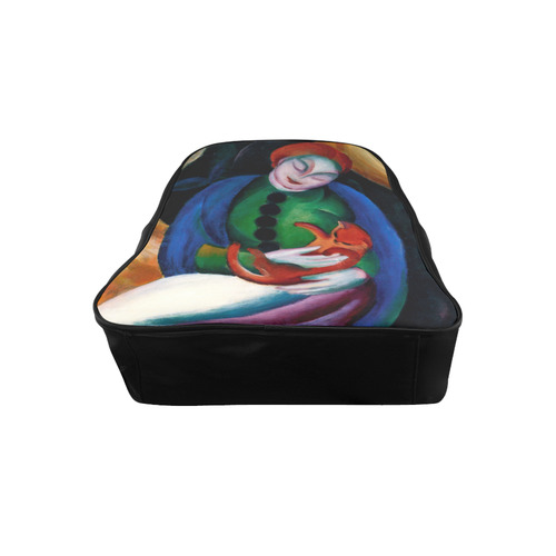 Girl With Cat II  by Franz Marc School Backpack (Model 1601)(Small)