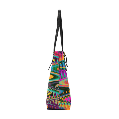 WAVES DISTORTION chevrons multicolored Euramerican Tote Bag/Small (Model 1655)