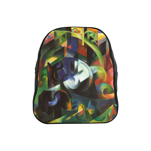 Picture With Cows by Franz Marc School Backpack (Model 1601)(Small)