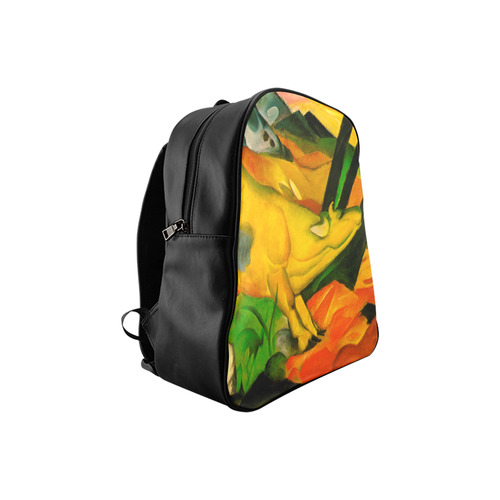 The Yellow Cow by Franz Marc School Backpack (Model 1601)(Small)