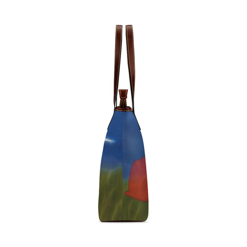 Wonderful Summer Dreaming with Poppy and Seagull Shoulder Tote Bag (Model 1646)